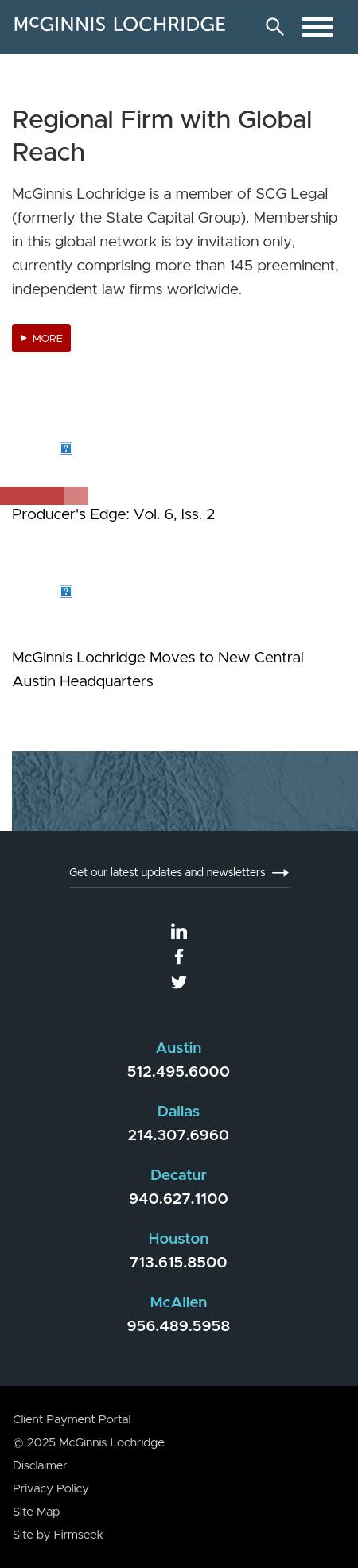 McGinnis Lochridge - Austin TX Lawyers