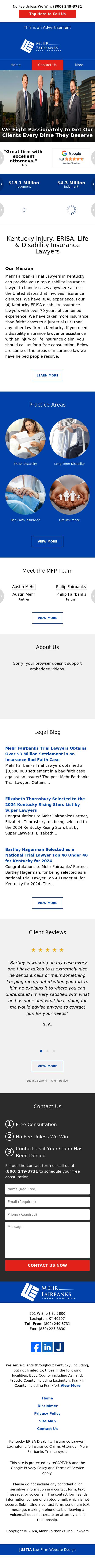 Mehr Fairbanks Trial Lawyer, PLLC - Lexington KY Lawyers