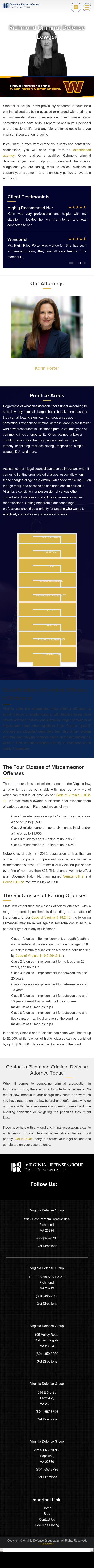 Virginia Defense Group -  Richmond VA Lawyers