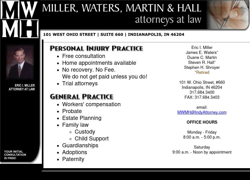 Miller Waters Martin & Hall - Indianapolis IN Lawyers
