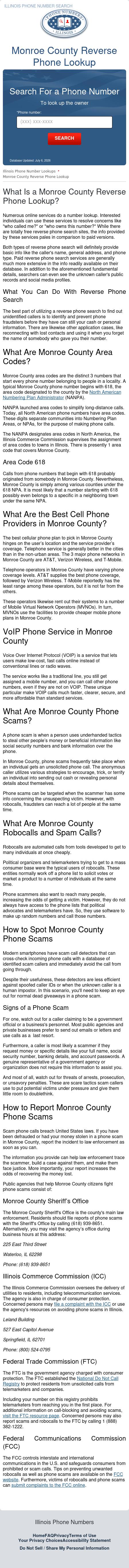 Monroe County Phone Number Search - Waterloo IL Lawyers
