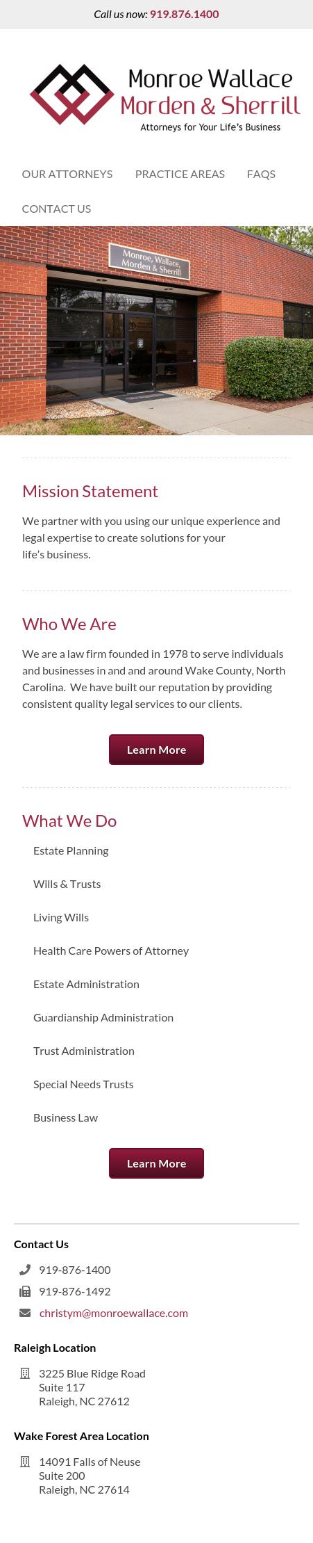 Monroe Wallace Law Group - Raleigh NC Lawyers
