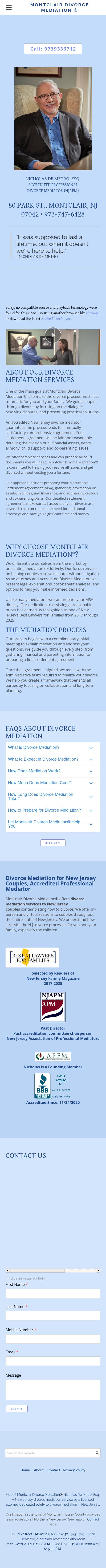 Montclair Divorce Mediation - Montclair NJ Lawyers