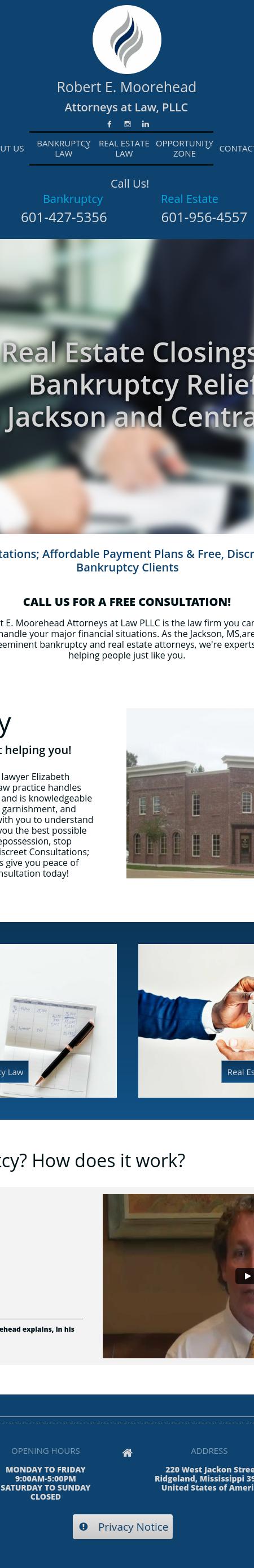 Moorehead Robert E Attorney At Law PLLC - Ridgeland MS Lawyers