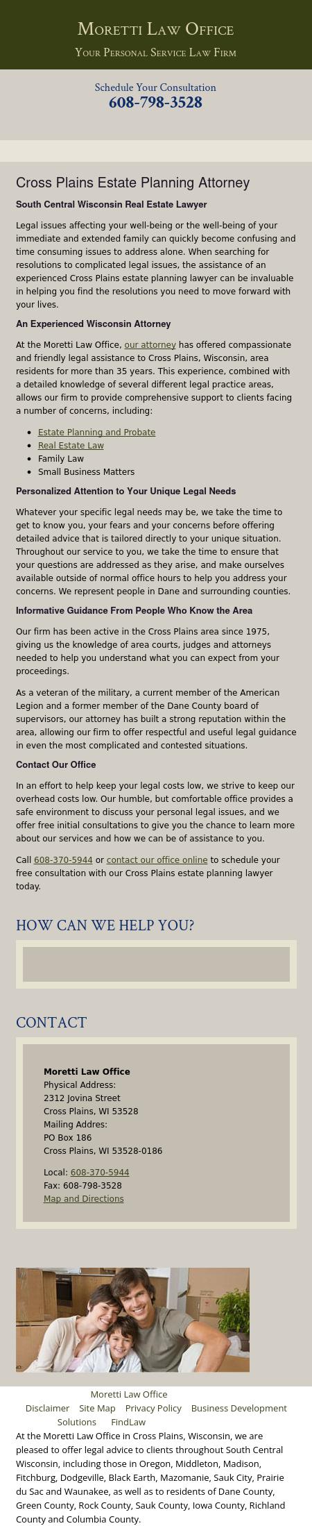 Moretti Law Office - Cross Plains WI Lawyers