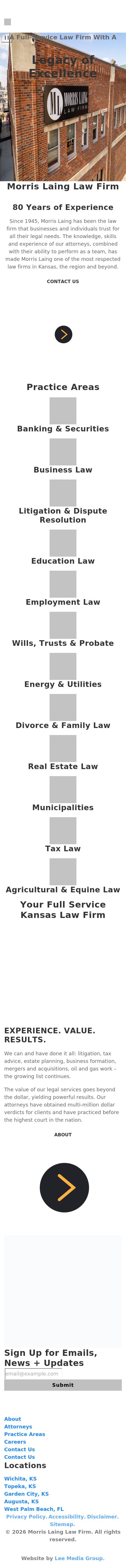 Morris Laing Evans Brock & Kennedy Chartered - Wichita KS Lawyers