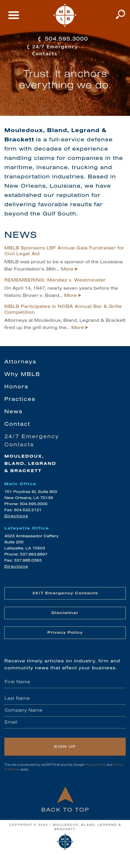 Mouledoux Bland Legrand & Brackett LLC - New Orleans LA Lawyers