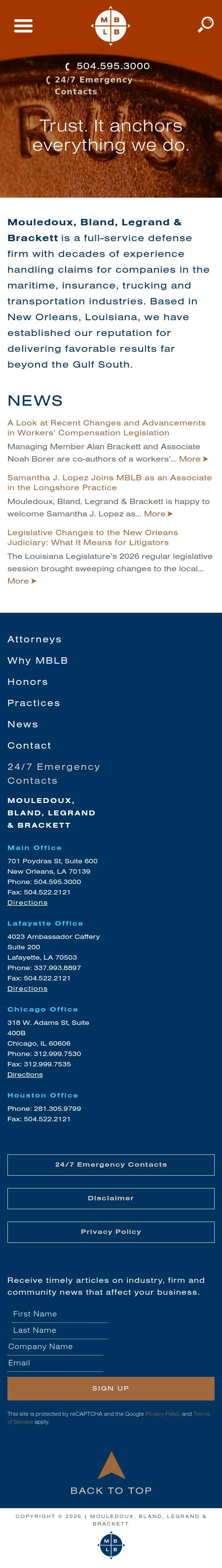 Mouledoux Bland Legrand & Brackett LLC - New Orleans LA Lawyers