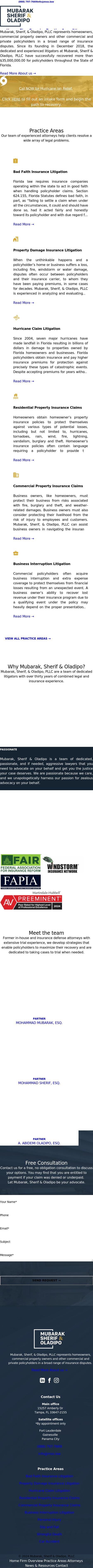 Mubarak, Sherif & Oladipo, PLLC - Tampa FL Lawyers