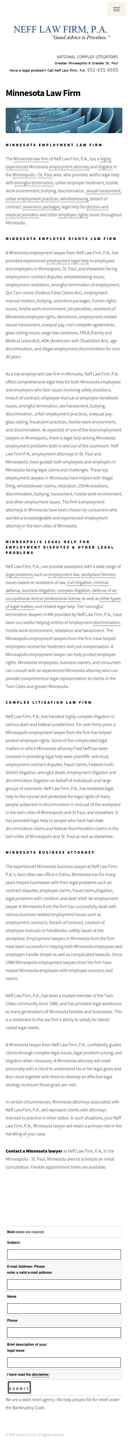 Neff Law Firm, P.A. - Roseville MN Lawyers