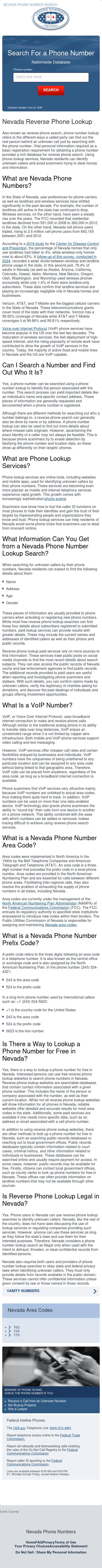 Nevada Phone Number Search - Las Vegas NV Lawyers