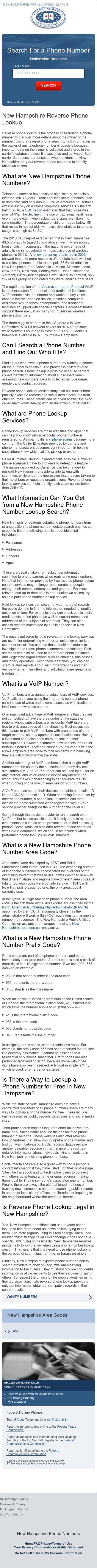 New Hampshire Phone Number Search - Dover NH Lawyers