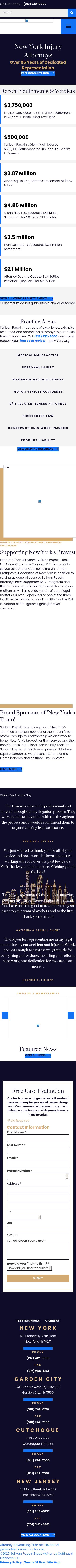 Sullivan Papain Block McGrath & Cannavo P.C. - New York NY Lawyers