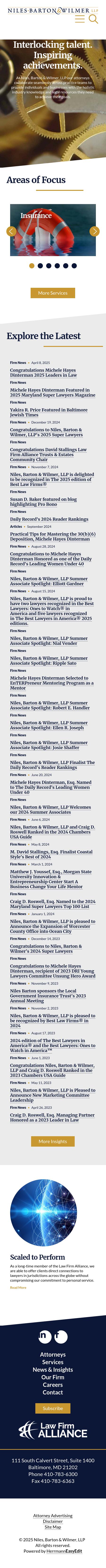 Niles, Barton & Wilmer, LLP - Baltimore MD Lawyers