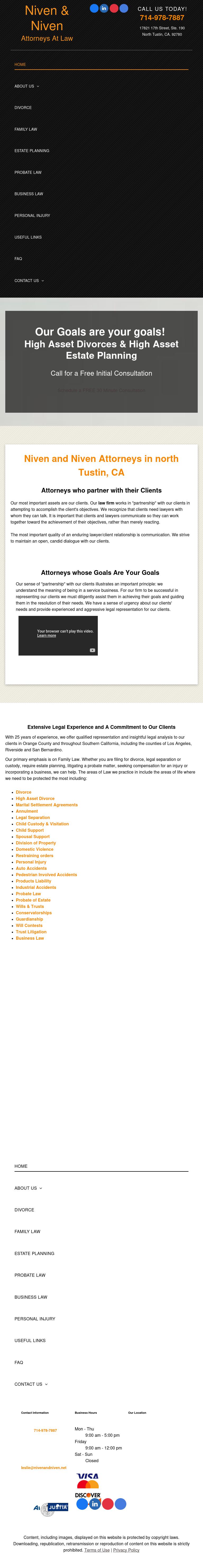 Niven & Niven Attorneys At Law - Tustin CA Lawyers