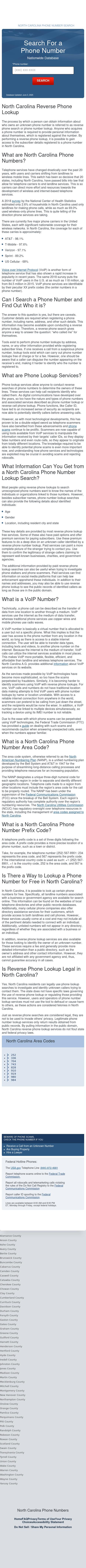 North Carolina Phone Number Lookup - Battleboro NC Lawyers