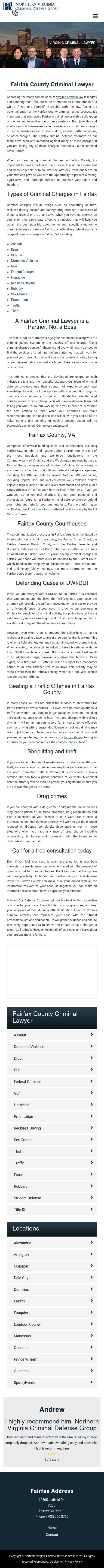 Northern Virginia Criminal Defense Group - Fairfax VA Lawyers