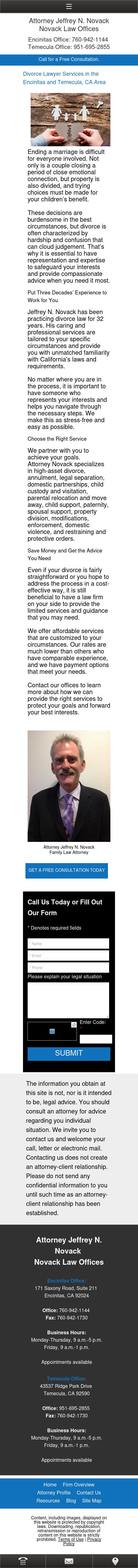 Novack Jeffrey N - Encinitas CA Lawyers