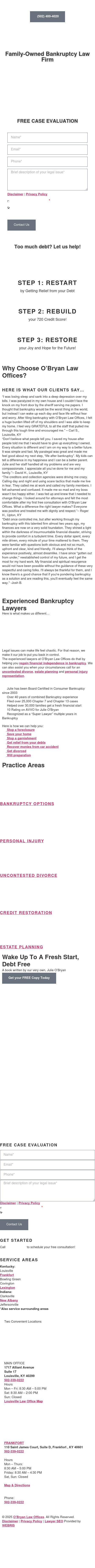 O'Bryan Law Offices - Louisville Bankruptcy Lawyers & Chapter 7 & 13 Attorneys - Louisville KY Lawyers