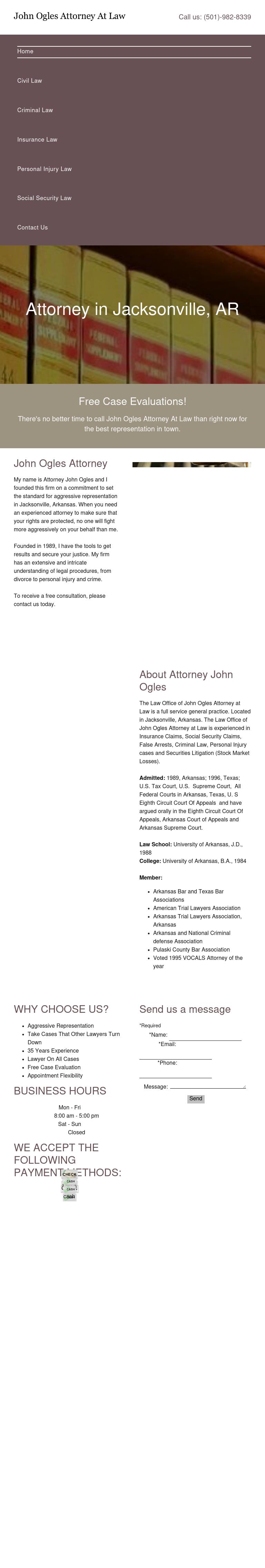 Ogles John Atty - Jacksonville AR Lawyers