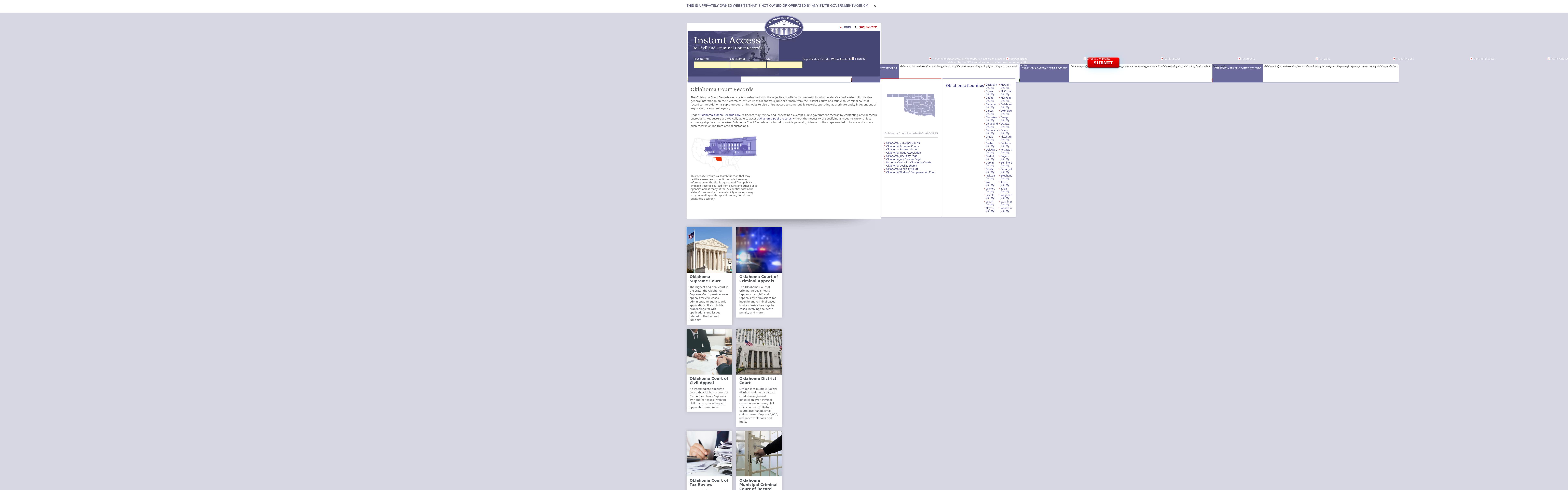 Oklahoma Court Records - Oklahoma City OK Lawyers