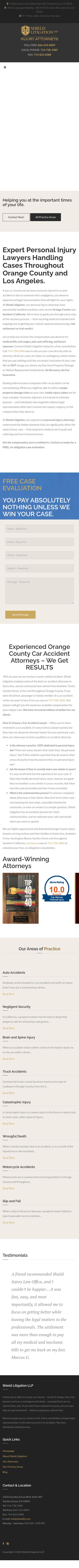 Shield Litigation, LLP - Car Accident Attorneys - Santa Ana CA Lawyers