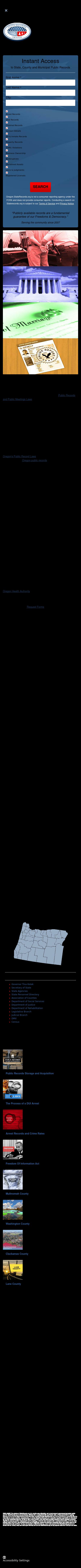 Oregon State Records - Portland OR Lawyers