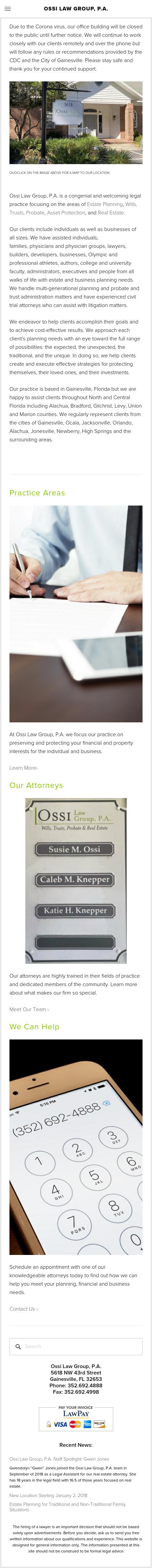 Ossi Law Firm, P.A. - Gainesville FL Lawyers