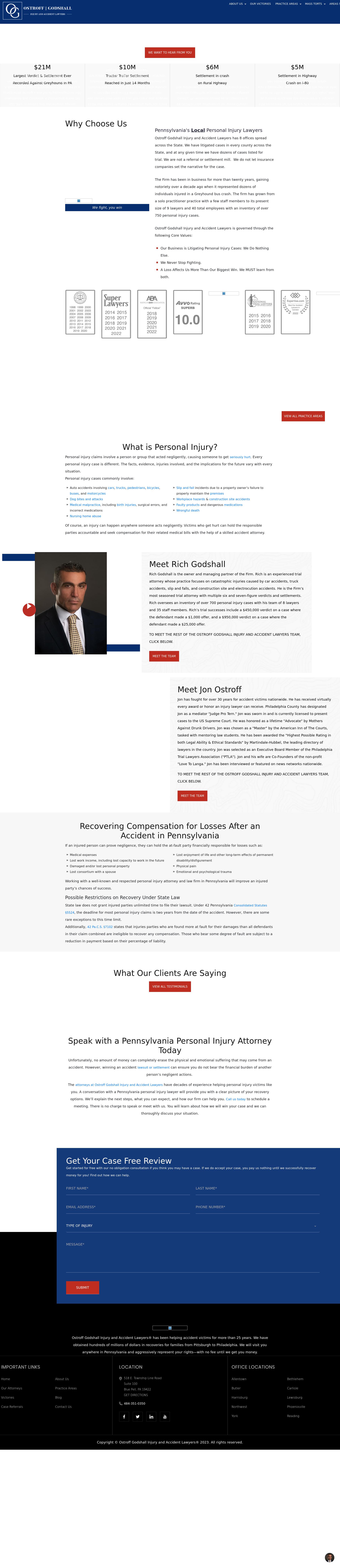Ostroff Injury Law - Bensalem PA Lawyers