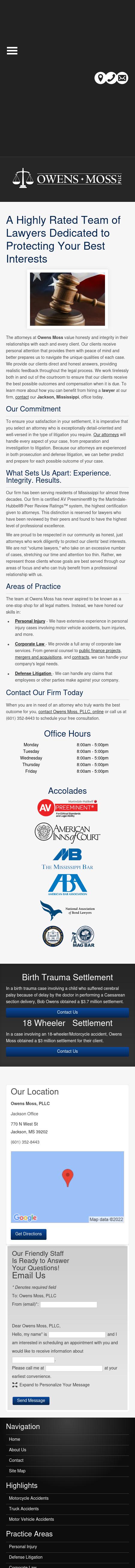 Owens Moss PLLC - Jackson MS Lawyers