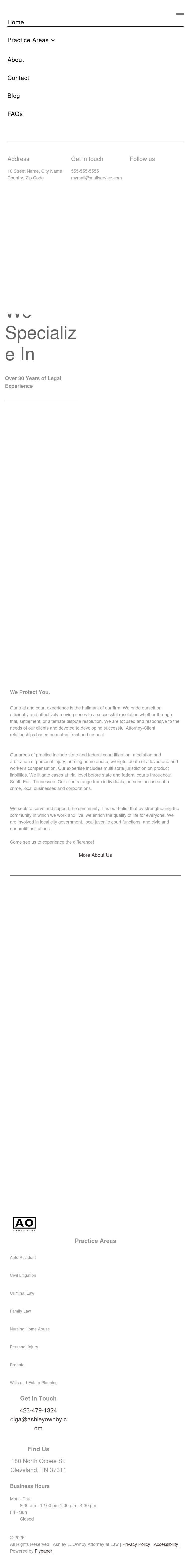 Ownby, Ashley L - Cleveland TN Lawyers