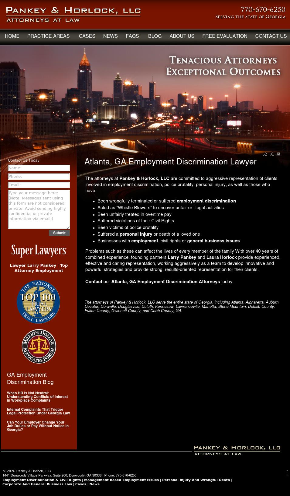 Pankey & Horlock, LLC - Dunwoody GA Lawyers