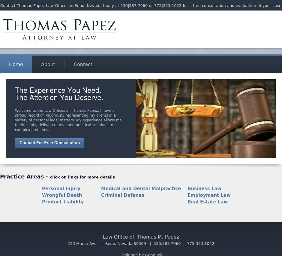 Papez Thomas M Attorney At Law - Reno NV Lawyers