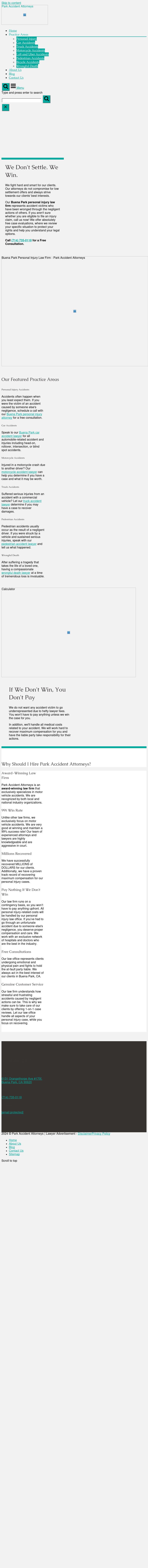 Park Accident Attorneys - Buena Park,  CA Lawyers