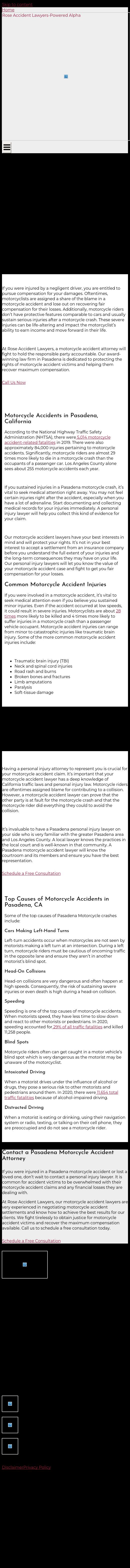 Rose Accident Lawyers - Pasadena CA Lawyers