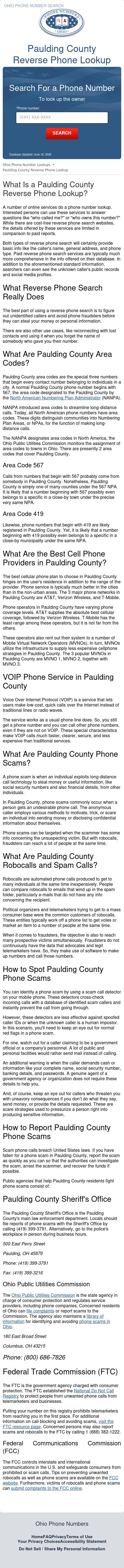 Paulding County Phone Numbers - Antwerp OH Lawyers