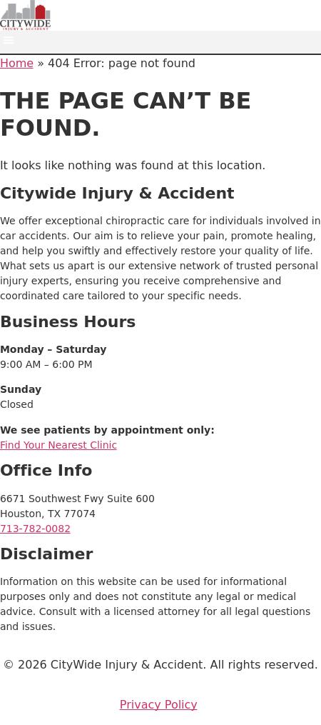 CityWide Injury and Accident - Houston TX Lawyers
