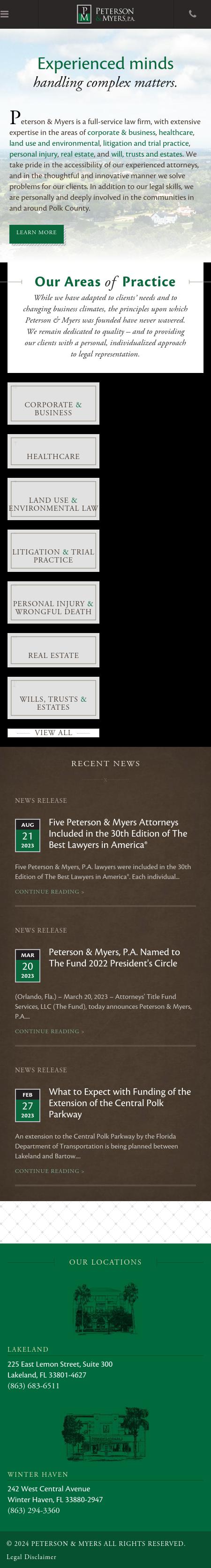 Peterson & Myers, P.A. - Lakeland FL Lawyers