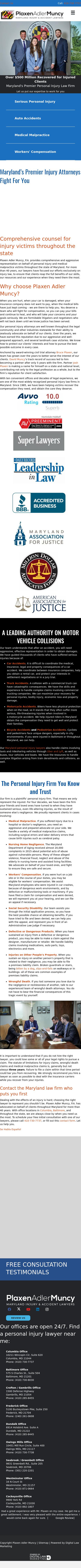 PLAXEN & ADLER - Columbia MD Lawyers