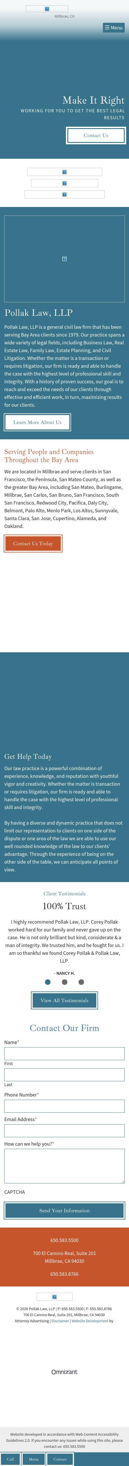 Pollak Law, LLP - Millbrae CA Lawyers