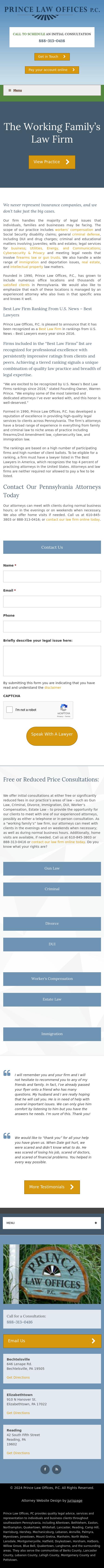 Prince Law Offices, P.C. - Bechtelsville PA Lawyers