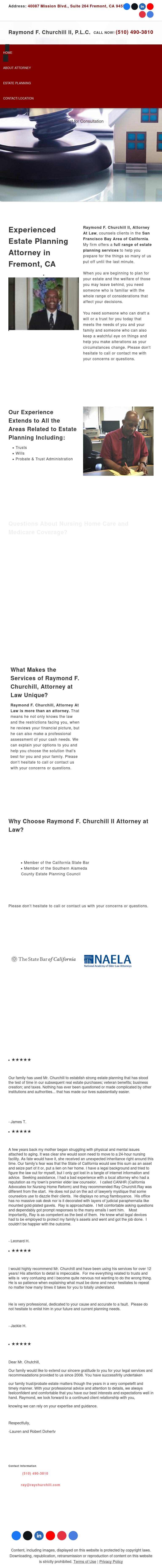 Raymond F Churchill Attorney At Law - Fremont CA Lawyers