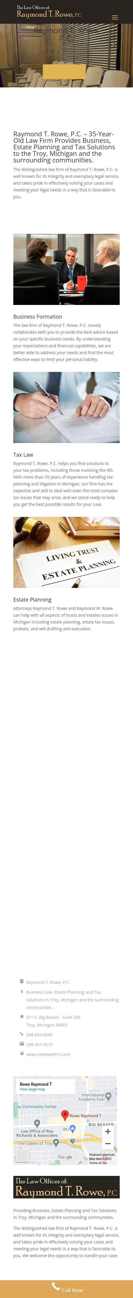 Raymond T. Rowe, P.C. - Troy MI Lawyers