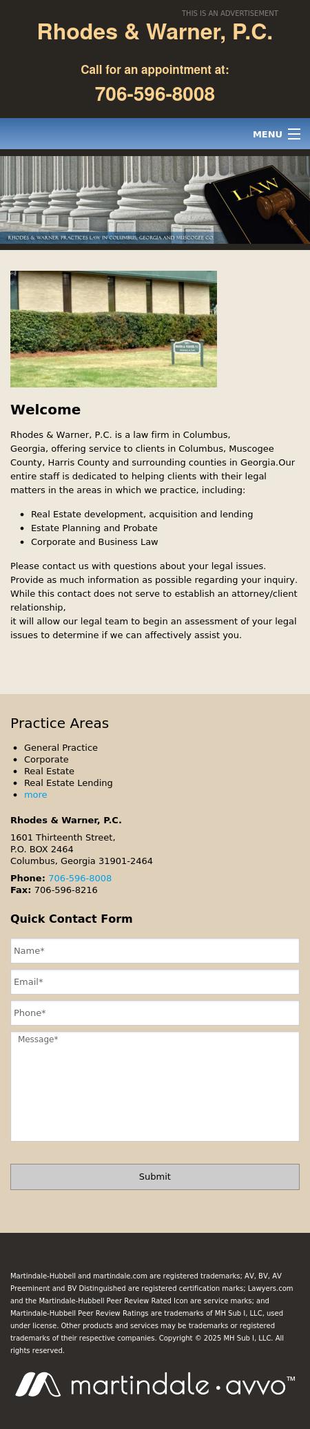 Rhodes & Warner PC - Columbus GA Lawyers