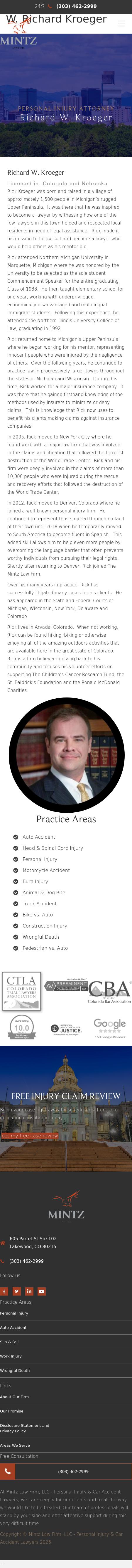 Richard W. Kroeger - Lakewood CO Lawyers