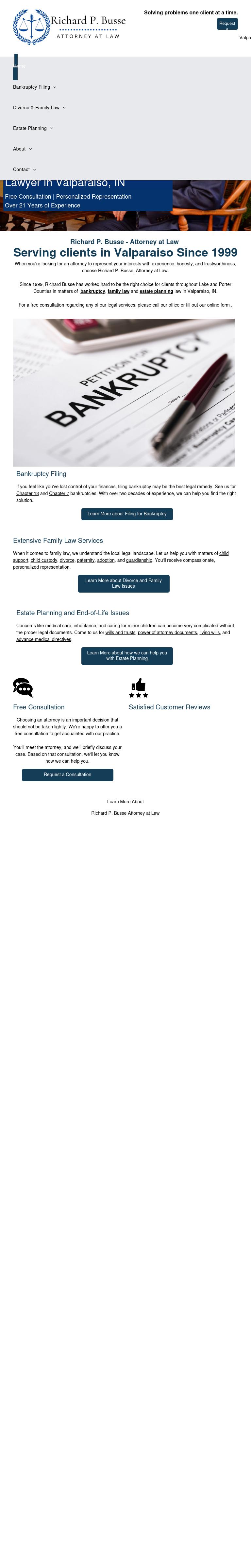 Richard P. Busse Attorney At Law - Valparaiso IN Lawyers