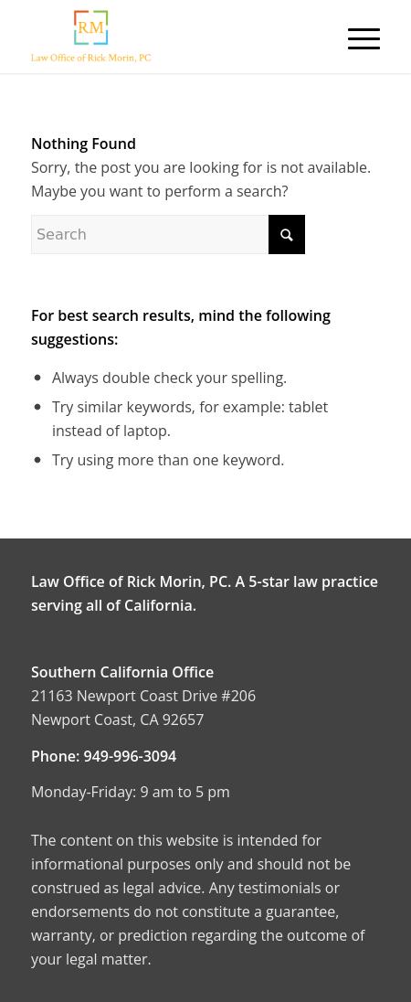 Rick Morin Law Office - Sacramento CA Lawyers