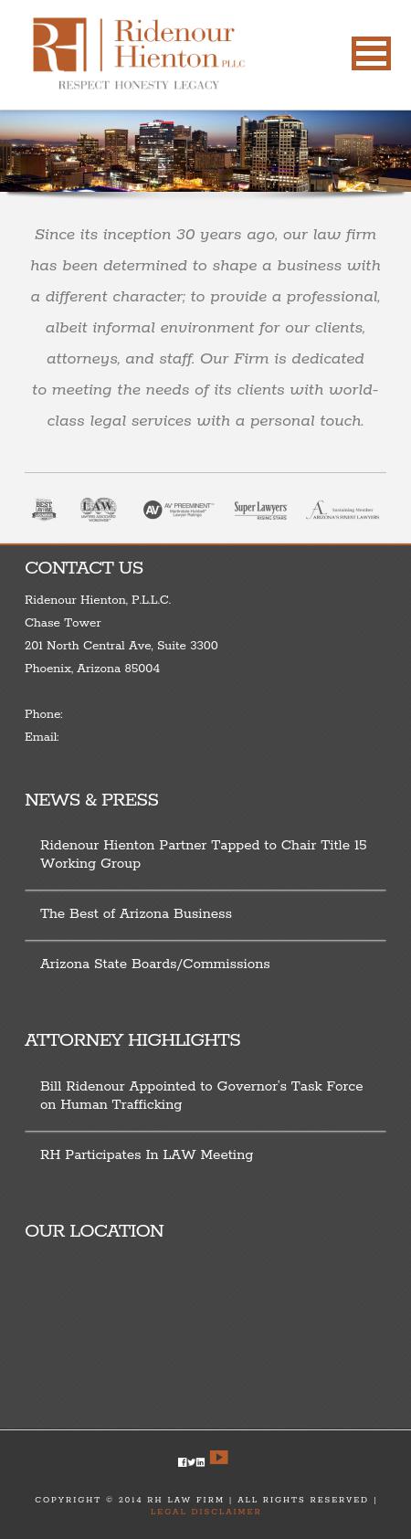 Ridenour Hienton PLLC - Phoenix AZ Lawyers