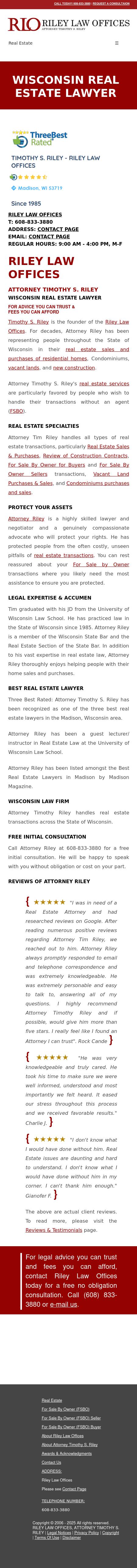 Riley Law Offices - Madison WI Lawyers