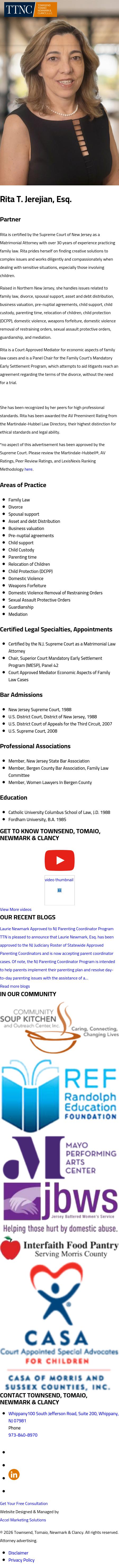 RITA T. JEREJIAN, LLC  - Hackensack NJ Lawyers